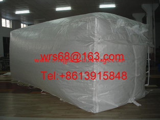 China White Bulk Containers Liner Bag PP Woven Fabric for 20 ft / 40 ft / 40HQ supplier