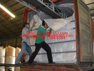 China Conveyor belt loading Woven Container Liner Bag With Food Grade certificate For rice supplier
