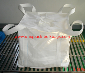 China polypropylene woven sack white Super sack bags Tubular big bag with perimeter band supplier