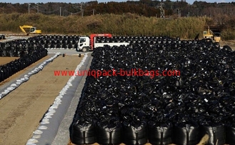 China Black Packaging Nuclear Reaction PP Bulk Bag For Contruction supplier