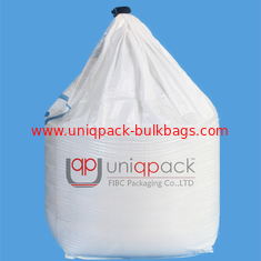 China FIBC Jumbo Flexible Intermediate Bulk Containers , White Fabric Woven Bag supplier