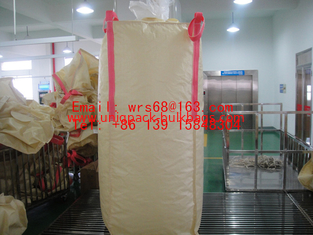 China PVC resin Beige 2 Ton bulk bags with top and bottom spout PVC resin supplier