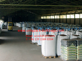 China firewood / pellets big 1 Ton Bulk Bags , Mining Industry pp container bag supplier