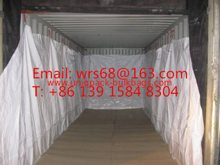 China Chemical PP woven open top 20 ft / 40 ft sea bulk liner for iron ore supplier