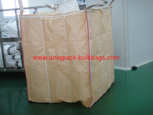 China PE Liner Beige baffle Flexible FIBC jumbo bags for packaging starch powder supplier