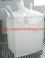 China Recycled 1000kg PP bulk bags Flexible Intermediate Bulk Containers Bag with 4 sling loops supplier